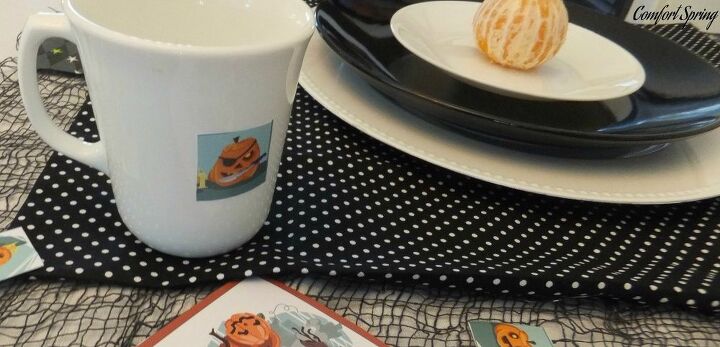 fun halloween table using printables