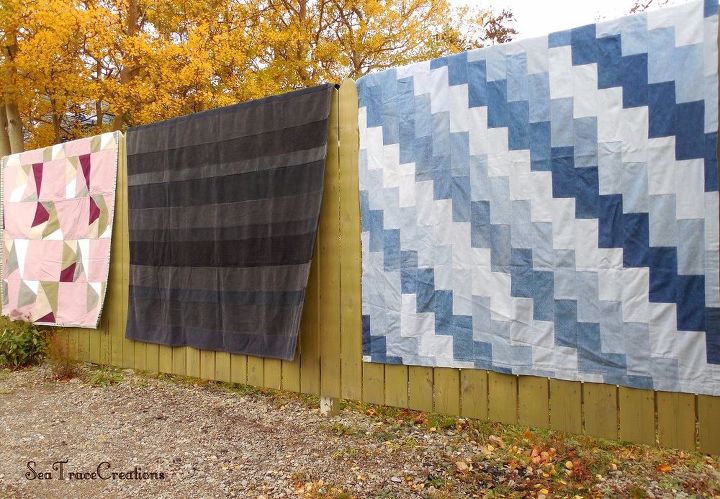 turn cool old denim into a warm new quilt