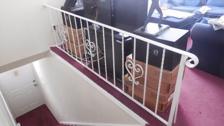 How To Replace Banister With Half Wall On A Staircase Hometalk - How To Replace A Railing With Half Wall