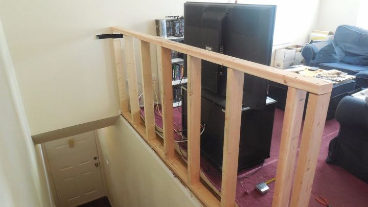 Half Wall At Top Of Staircase Hometalk