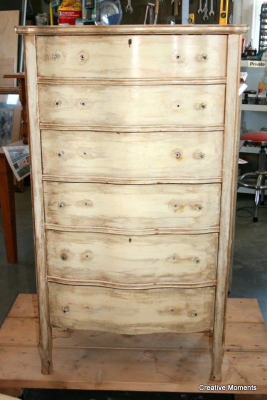 ofmp curvy creamy antique dresser