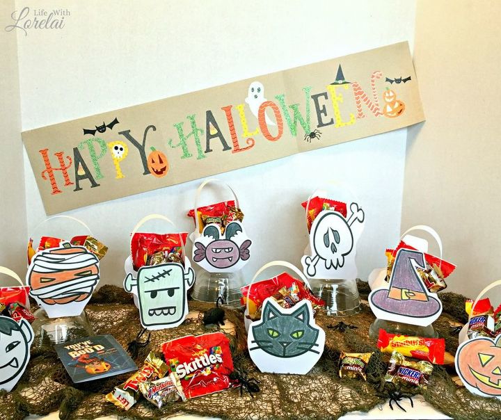 cestas de caramelos con temtica de halloween diy paper craft