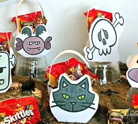 halloween themed shaped candy baskets diy paper craft