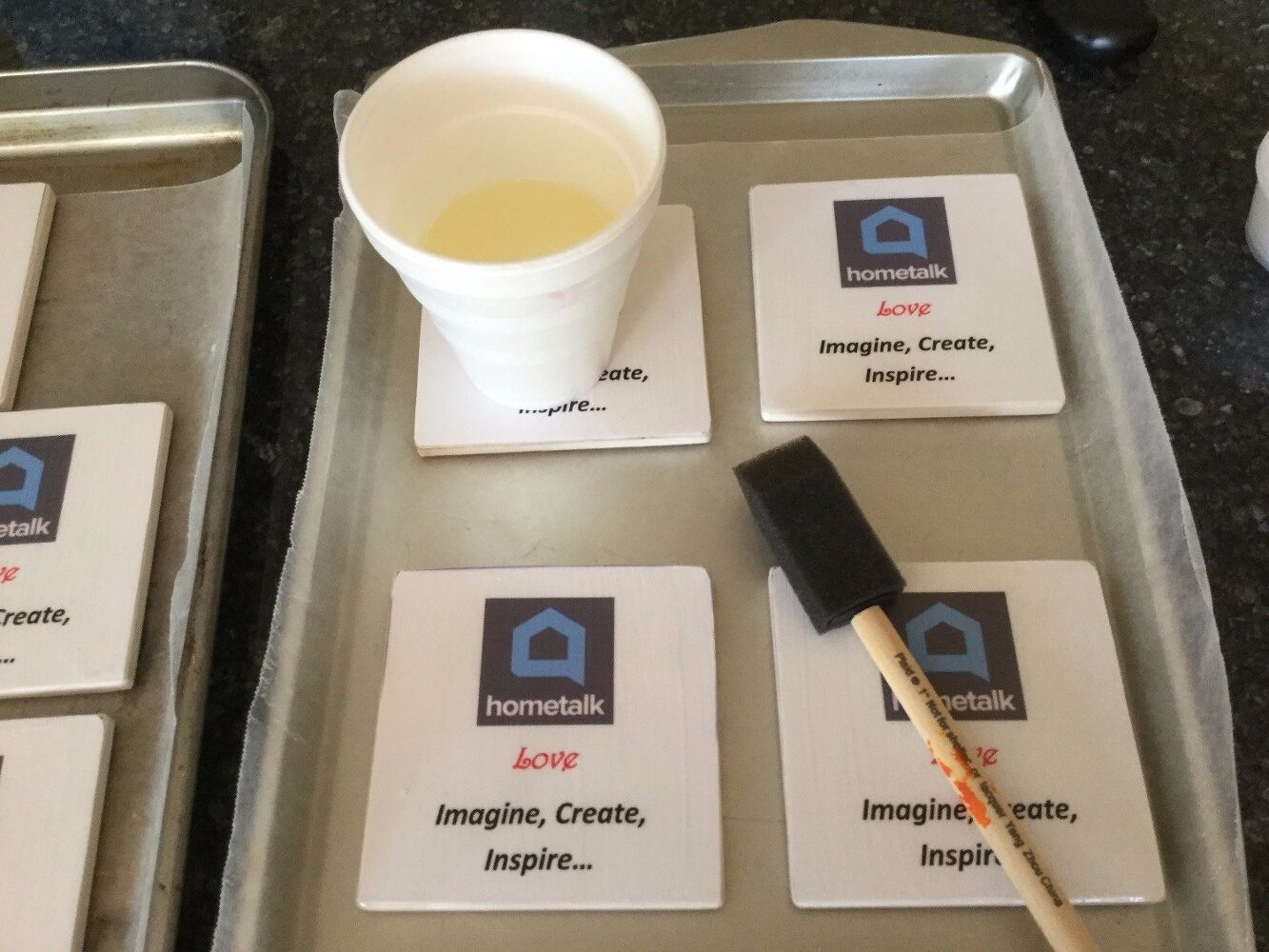s 3 easy ways to make the cutest coasters for your house, Step 4 When dry top with Easy Cast Epoxy