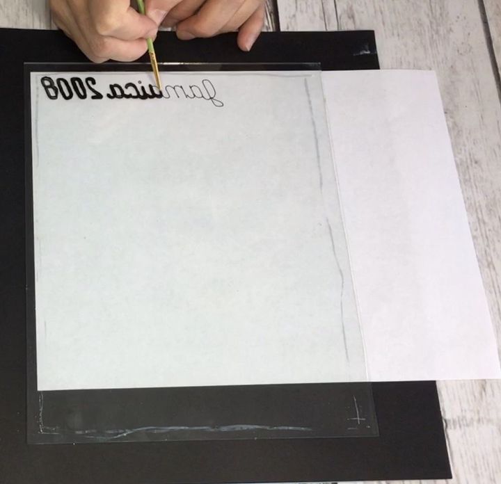 s 3 brilliant ideas how to use photo frames, Step 3 Paint time and place onto the glass