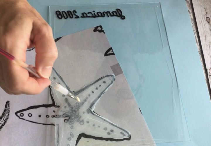 s 3 brilliant ideas how to use photo frames, Step 4 Paint a clip art design on the glass