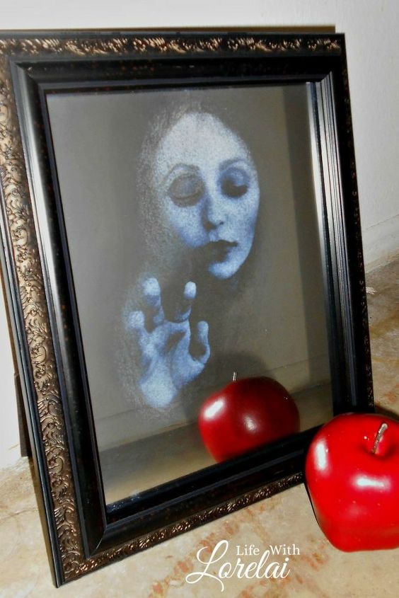 s hometalk s top 10 halloween diy s of 2017, Haunted Mirror Deco