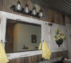 barnwood tin bathroom renovation, Grandma s Front Door