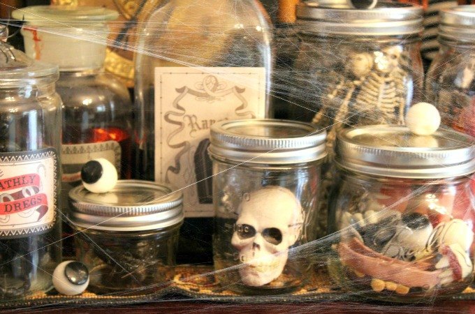 s hometalk s top 10 halloween diy s of 2017, Spooky Lab Jars