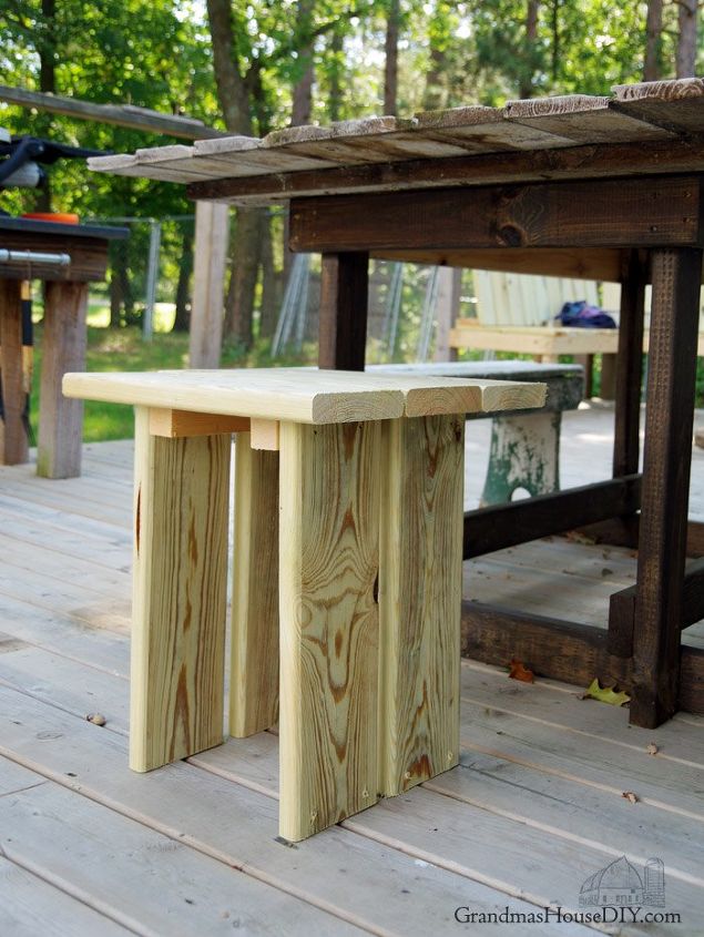 taburete al aire libre proyecto simple de trabajo en madera