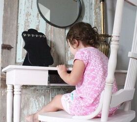 a vintage desk makeover for a little princess