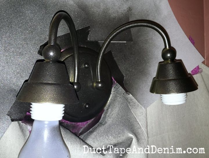 how to spray paint light fixtures