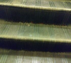 basement steps, This is how worn and old the runner was