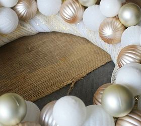make a dollar tree rose gold white ornament wreath for under 10