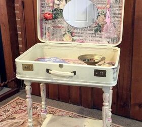20 diy vanity diy projects you can do right now, Vintage Suitcase Vanity