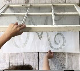 s 3 ways to turn ordinary items into pottery barn style home decor, Step 5 Slide paper under window