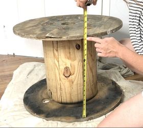 s 3 ways to turn ordinary items into pottery barn style home decor, Step 1 Measure the spool
