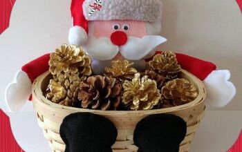  Como fazer uma cesta decorativa de Papai Noel sem costura