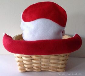how to make a decorative no sew santa basket, Back