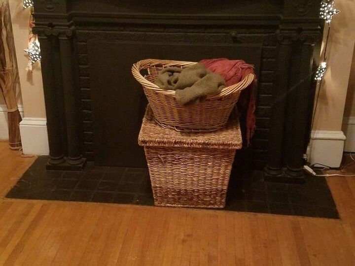 q can i whitewash my black painted fireplace