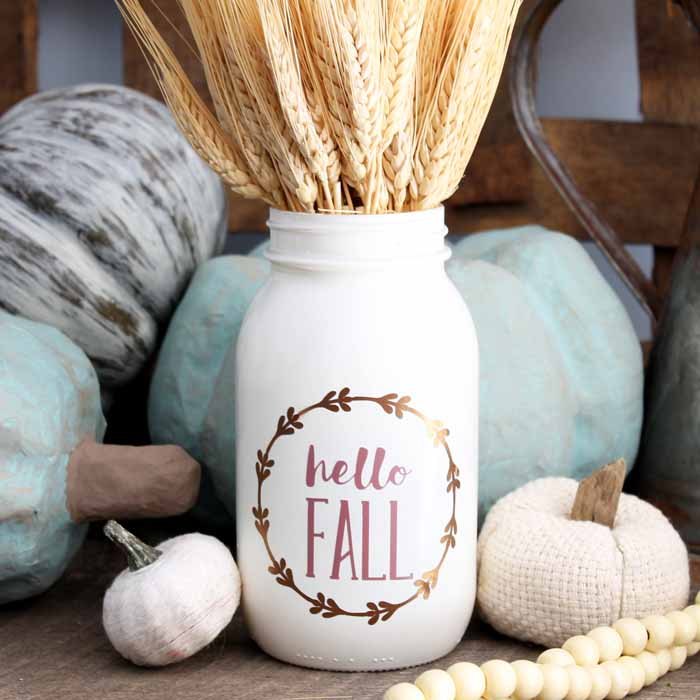 decorative glass jars for fall