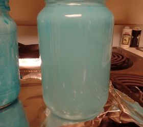 color jars with glue food coloring