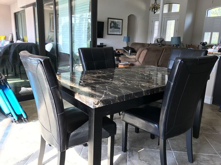 Faux Granite, How To Remove Scratches From A Dining Room Table