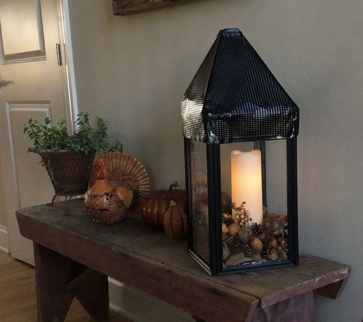 lantern made from dollar store finds