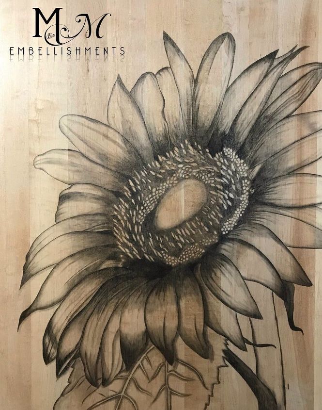 stained art sunflower table