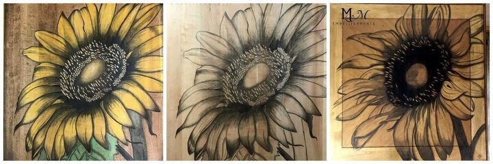 stained art sunflower table