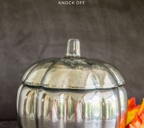 diy pottery barn mercury glass pumpkin knock off