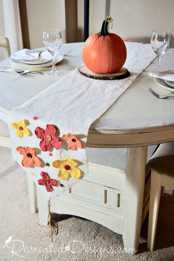 make the perfect no sew fall table runner