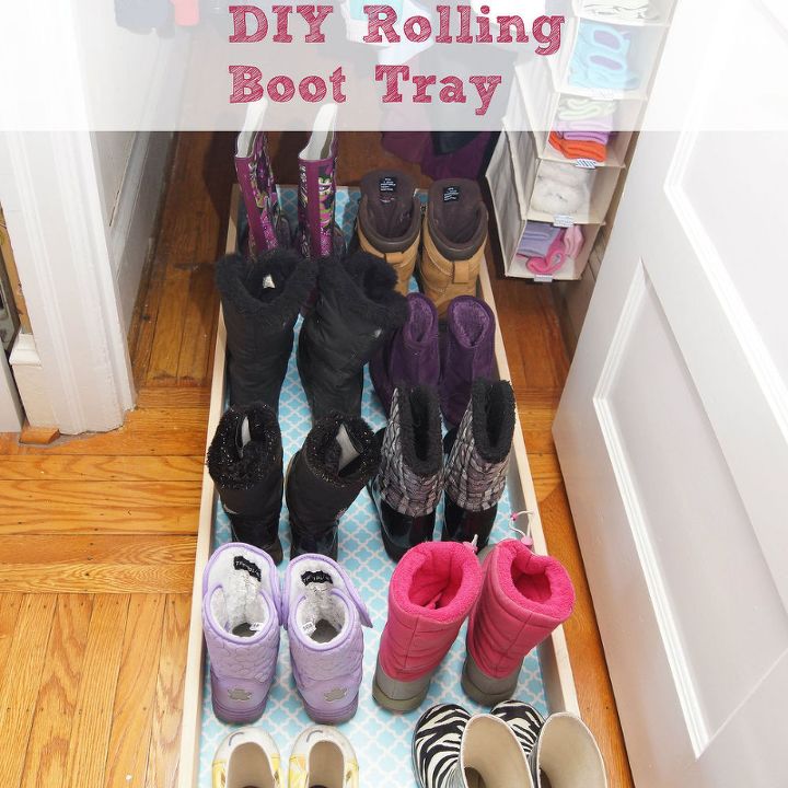 s 30 genius ways to make the most of your closet space, Make roll out shoe storage for deep closets