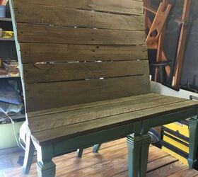 rustic double chair bench repurposed