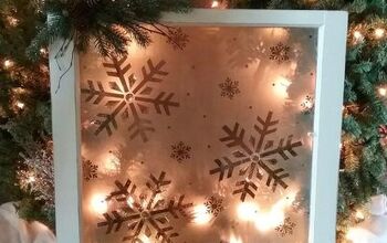  Janela de Natal gravada de cabeça para baixo DIY artesanato de Natal janela reciclada
