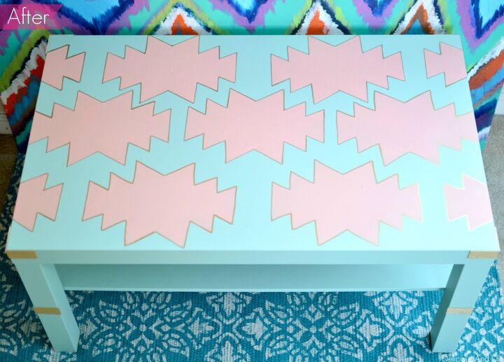 s we couldn t believe these started as ikea rasts, This Colorful Coffee Table Makeover