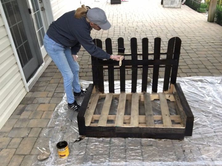 s 3 fantastic step by step ideas what to do with pallets, Step 10 Stain or paint the color you want