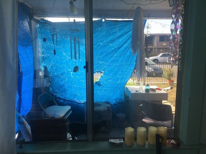 q i need to cover a large glass window temporarily