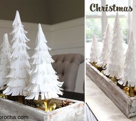 Árboles de Navidad DIY con papel crepé