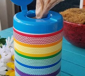 diy up cycled plastic container