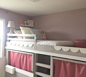 diy loft bed with playhouse reading nook