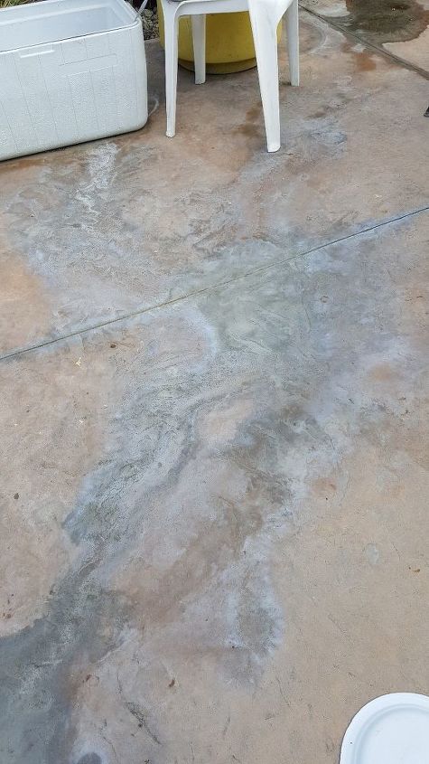 Dog Urine Stains On Concrete Hometalk, How To Clean Leaf Stains Off Concrete Patio