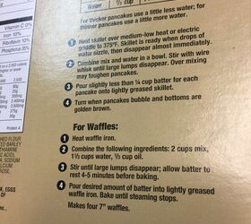making waffles from a mix, Read the directions