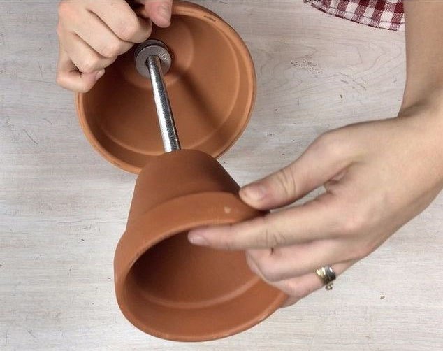 3 ideas to use terracotta pots you definitely haven t seen before, Step 6 Add the smaller terracotta pot