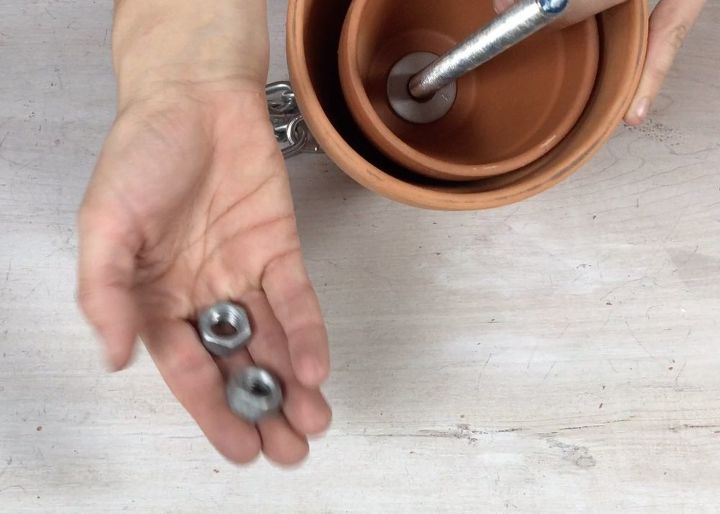 3 ideas to use terracotta pots you definitely haven t seen before, Step 7 Secure the pot with washer and nuts