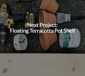 3 ideas to use terracotta pots you definitely haven t seen before, Hang A Terracotta Pot Organizing Shelf