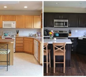 9 inspiring kitchen cabinet makeovers before and after, kitchen cabinets makeover Bold Contrast