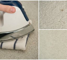 9 trucos de limpieza inusuales que realmente funcionan, Plancha las manchas de la alfombra sin usar productos qu micos