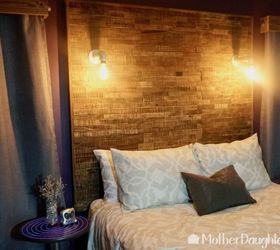 how to make a pallet headboard with wood tile