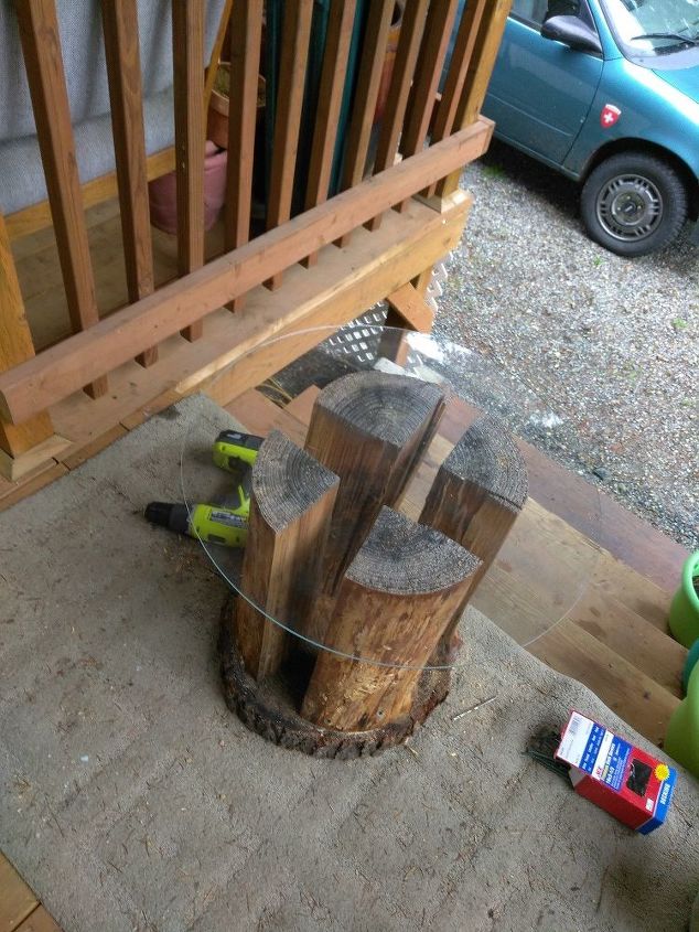 mesa auxiliar mesa de noche inspirada en una cabaa de troncos